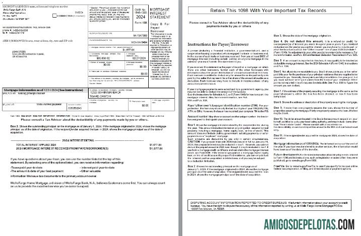 AS Iowa Wells Fargo bank Hipotik Bunga laporan, 2 pages scr templat