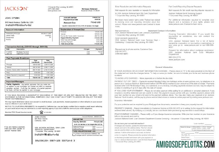 AS Jackson nasional bank Hipotik laporan in Word and PDF format templat