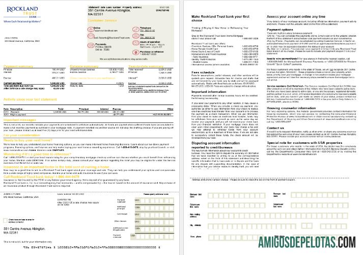 AS Massachusetts Rockland Trust bank Hipotik laporan in Word and PDF format, 2 pages makering
