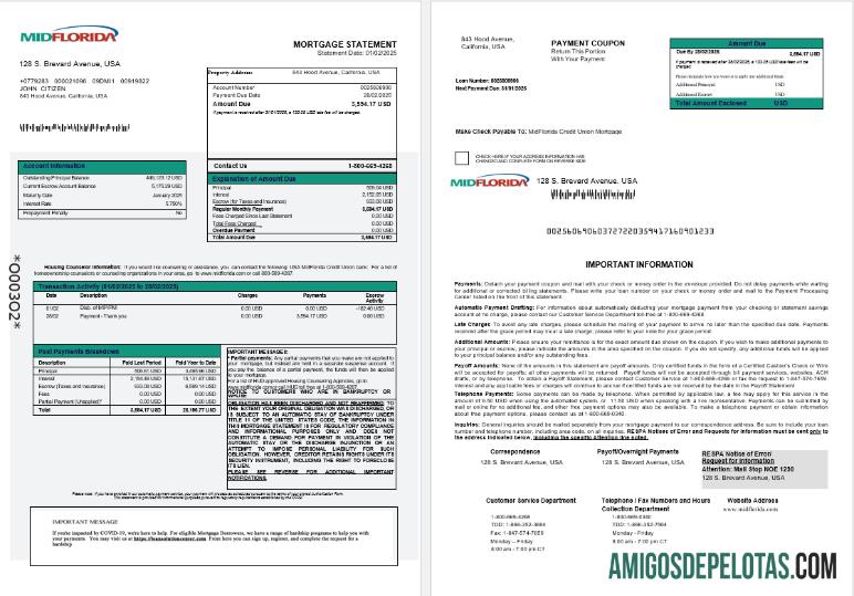 AS MidFlorida Kredit serikat bank Hipotik laporan in Word and PDF format 1 2 makering