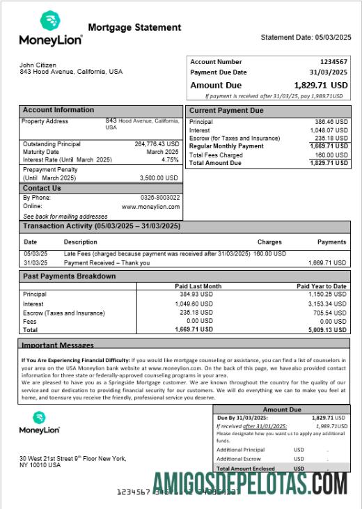 AS Moneylion bank Hipotik laporan in Word and PDF format makering