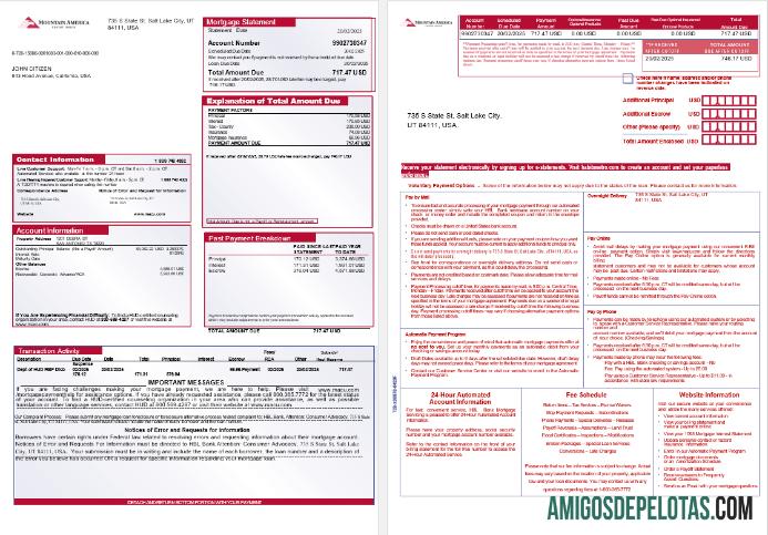 AS Mountain Amerika Kredit serikat bank Hipotik laporan in Word and PDF format, 3 pages 1 2 makering