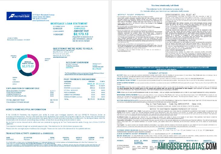 AS Nebraska Five Points bank Hipotik Pinjaman laporan in Word and PDF format , 4 pages 1 2 sampel