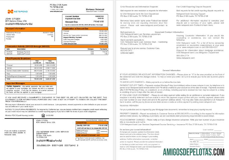 AS Netspend bank Hipotik laporan in Word and PDF format desain