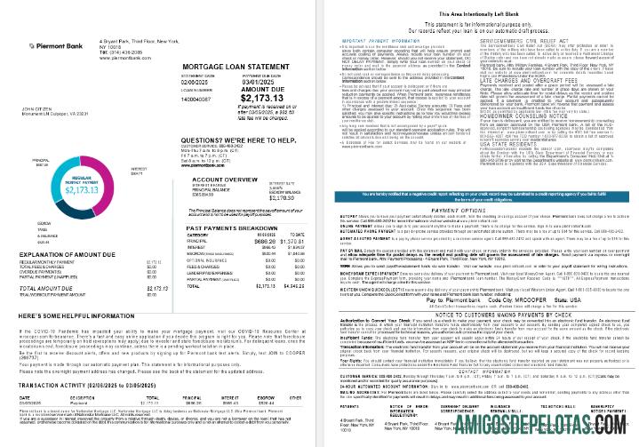 AS Baru York Piermont bank Hipotik Pinjaman laporan in Word and PDF format , 4 pages 1 2 makering