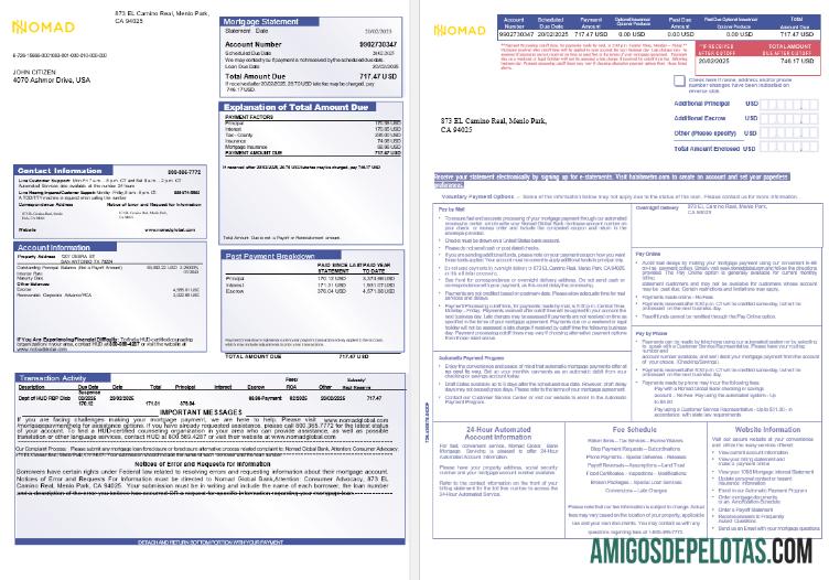 AS Nomad Global bank Hipotik laporan in Word and PDF format, 3 pages makering