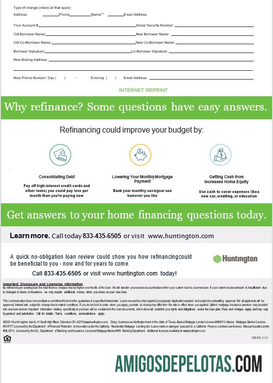 AS Ohio Huntington bank Hipotik laporan in Word and PDF format, 3 pages 3 sampel