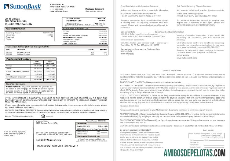 AS Ohio Sutton bank Hipotik laporan in Word and PDF format templat