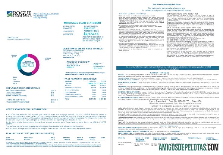 AS Oregon Rogue bank Hipotik Pinjaman laporan in Word and PDF format , 4 pages 1 2 desain