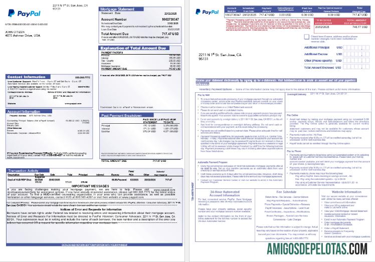 AS PayPal Hipotik laporan in Word and PDF format, 3 pages desain