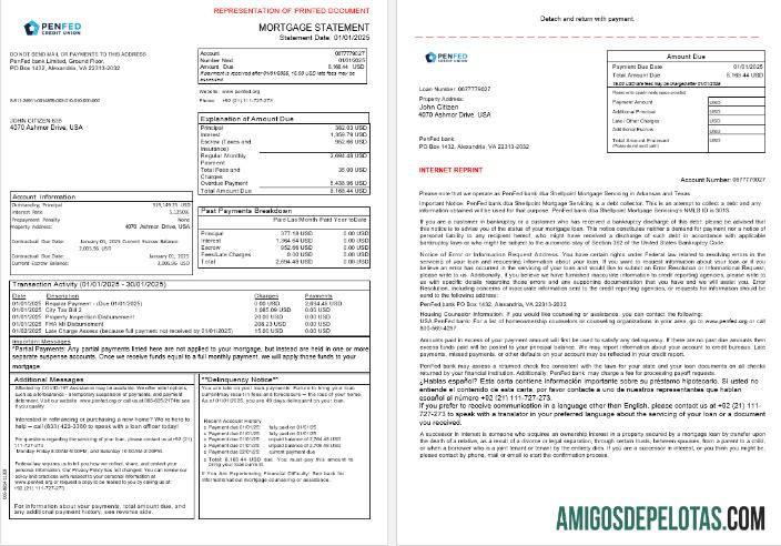 AS Pentagon Federal Kredit serikat Hipotik laporan in Word and PDF format, 3 pages templat