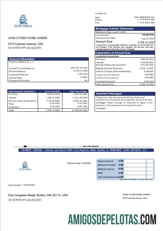 AS State Street Corporation bank Hipotik laporan in Word and PDF format templat