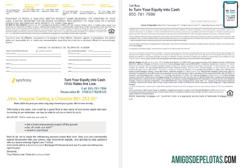 AS Synchrony bank Hipotik Pinjaman laporan in Word and PDF format , 4 pages 3 4 desain