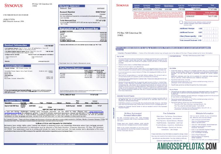 AS Synovus bank Hipotik laporan in Word and PDF format, 3 pages 1 2 templat