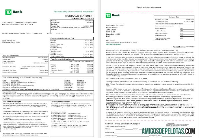AS TD bank Hipotik laporan in Word and PDF format, 3 pages 1 2 makering