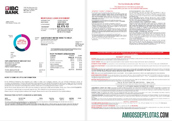 AS Texas IBC bank Hipotik Pinjaman laporan in Word and PDF format , 4 pages 1 2 makering