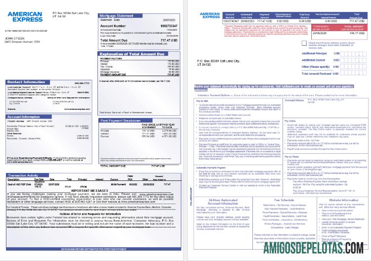 AS The American Express bank Hipotik laporan in Word and PDF format, 3 pages 1 2 pratinjau