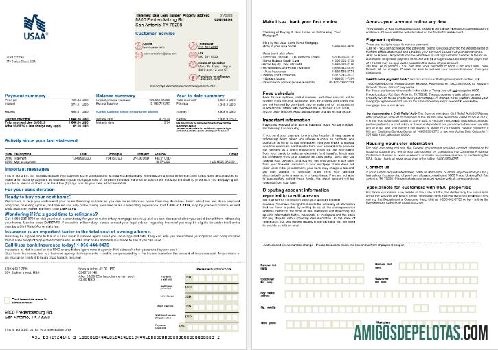 AS USAA bank Hipotik laporan in Word and PDF format, 2 pages templat