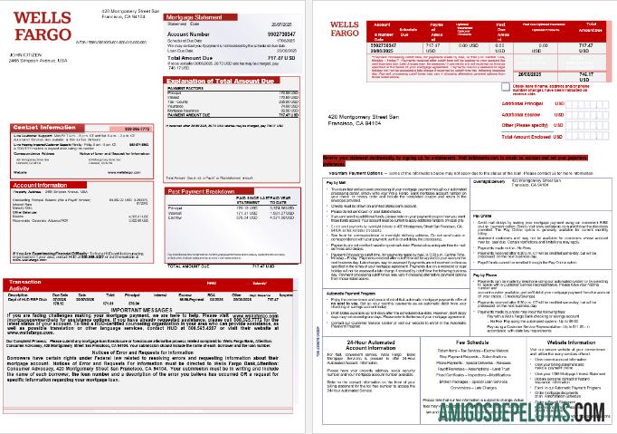 AS Wells Fargo bank Hipotik laporan in Word and PDF format, 3 pages 1 2 desain