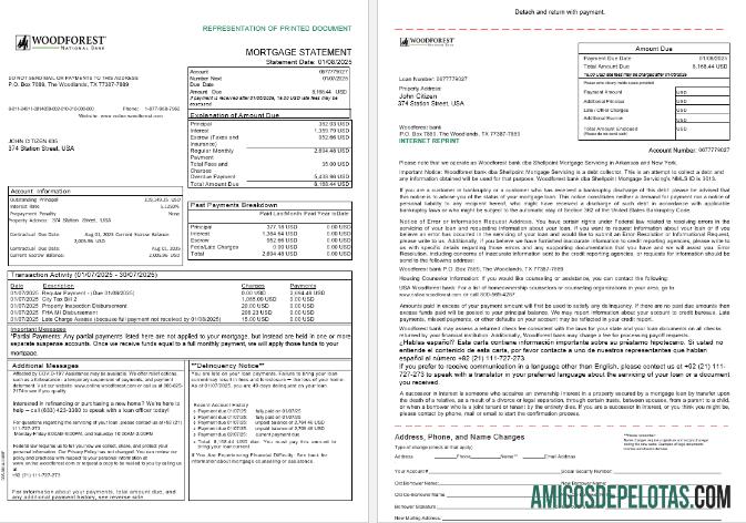 AS Woodforest bank Hipotik laporan in Word and PDF format, 3 pages 1 2 pratinjau