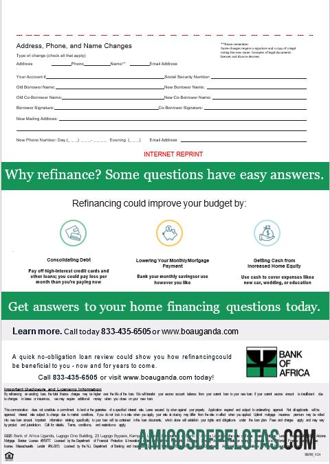 Uganda bank of Africa Hipotik laporan in Word and PDF format, 3 pages 3 desain