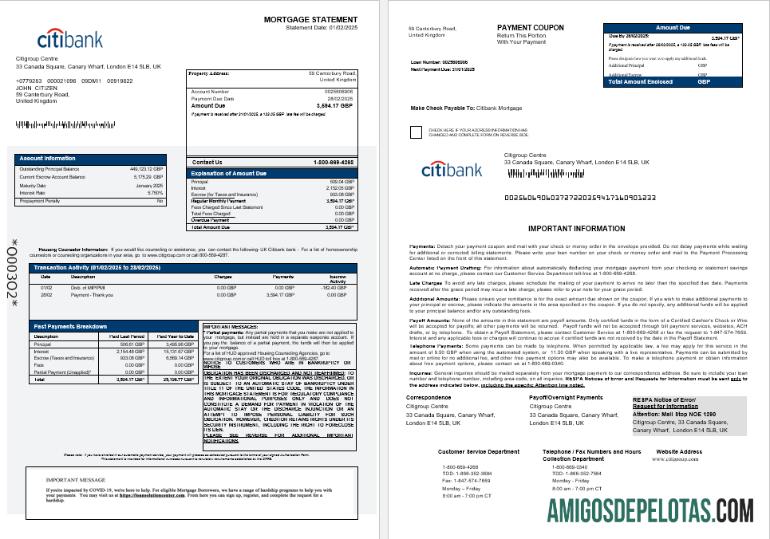 Inggris Raya Citibank bank Hipotik laporan in Word and PDF format 1 2 templat