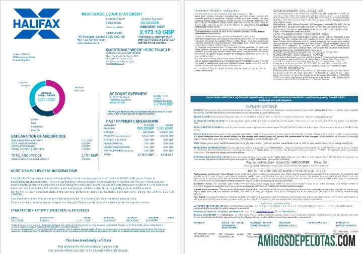 Inggris Raya Halifax bank Hipotik Pinjaman laporan in Word and PDF format , 4 pages 1 2 makering