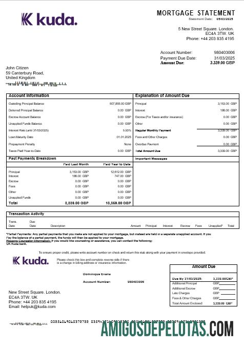 Inggris Raya Kuda bank Hipotik laporan in Word and PDF format makering