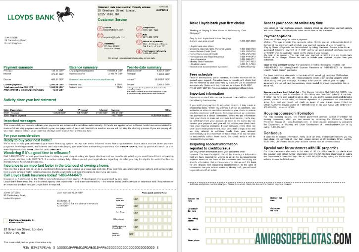 Inggris Raya Lloyds bank Hipotik laporan in Word and PDF format, 2 pages sampel