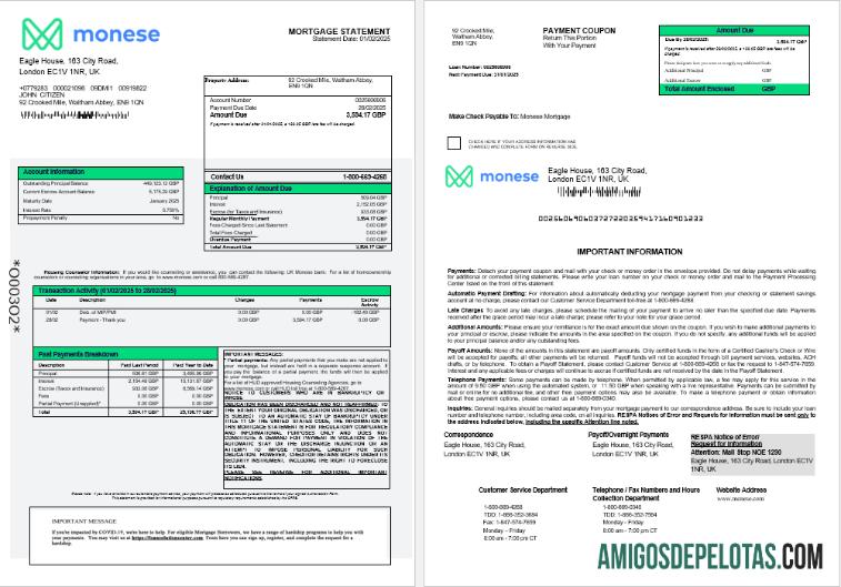 Inggris Raya Monese bank Hipotik laporan in Word and PDF format 1 2 makering
