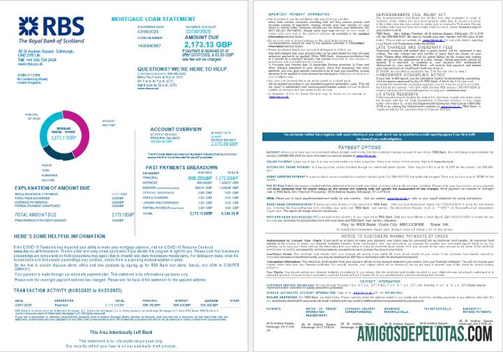 Inggris Raya Royal bank of Scottish (RBS) bank Hipotik Pinjaman laporan in Word and PDF format , 4 pages 1 2 templat