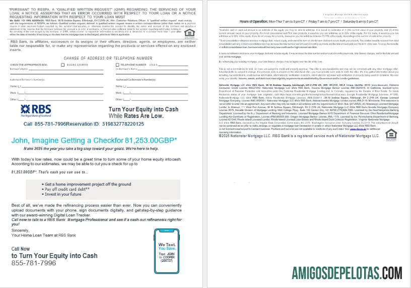 Inggris Raya Royal bank of Scottish (RBS) bank Hipotik Pinjaman laporan in Word and PDF format , 4 pages 3 4 sampel
