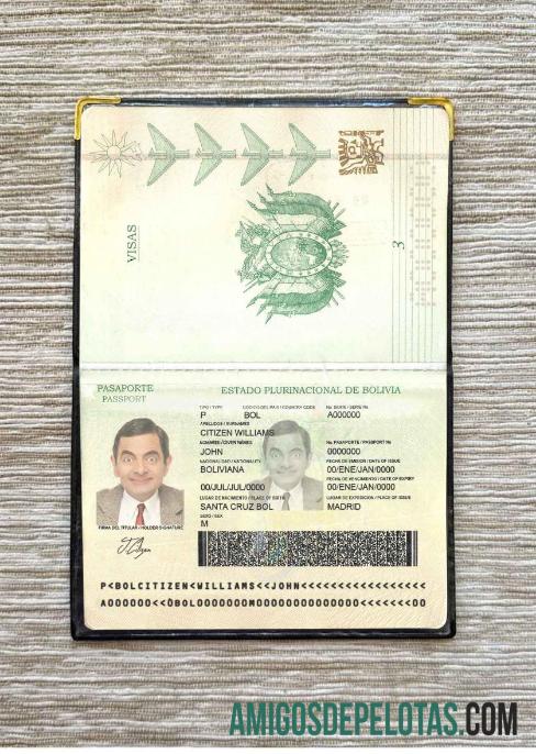 بولیویا پاسپورٹ فوٹو look نمونہ