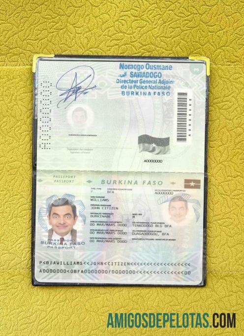 برکینا فاسو pass (2008 2018) فوٹو look ماک اپ