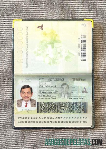 ایکواڈور پاسپورٹ فوٹو look ماک اپ