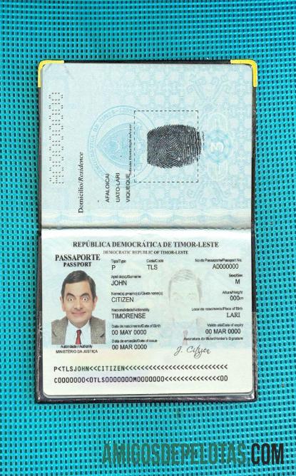 Timor Leste پاسپورٹ فوٹو look ماک اپ