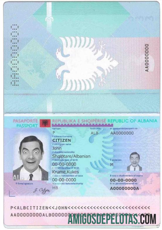 Albania paspor pratinjau