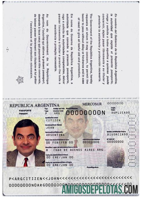 Argentina paspor 2012 sekarang pratinjau