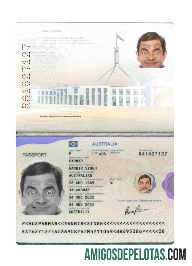 Australia paspor 2022 sekarang templat