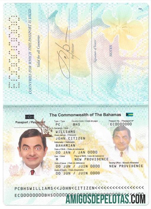 Bahama paspor pratinjau