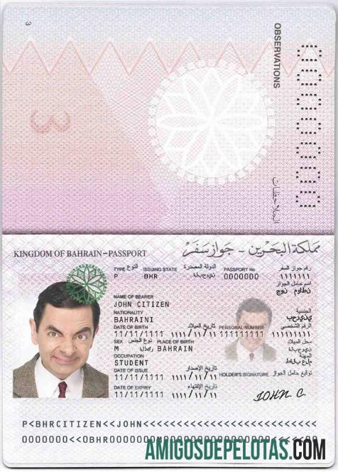 Bahrain paspor desain