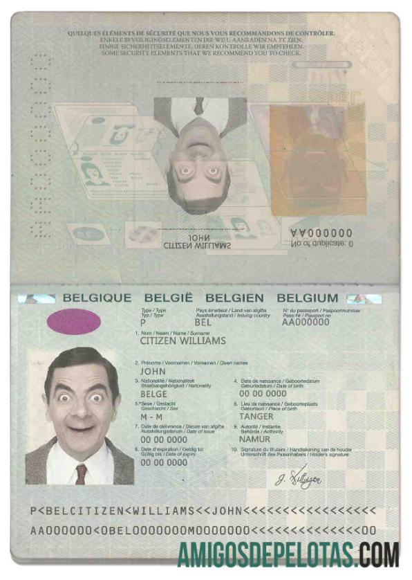 Belgia paspor (2014 2017) desain