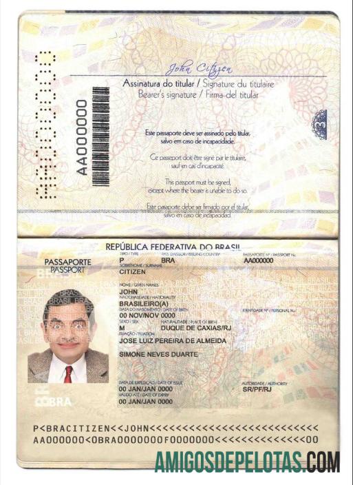 Brasil paspor versi 2 (2019 sekarang) makering