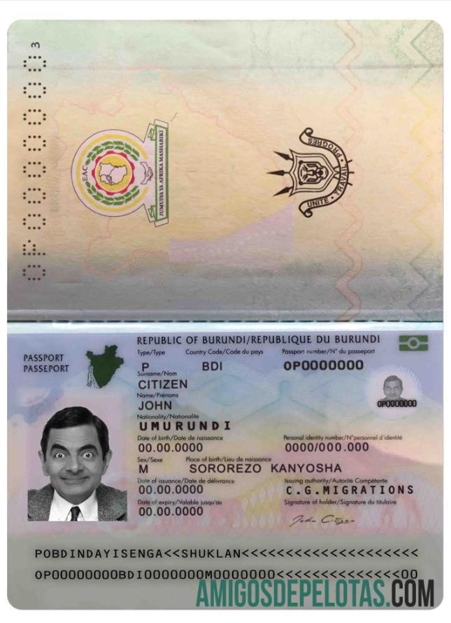 Burundi paspor (2019 ΓÇô sekarang) makering