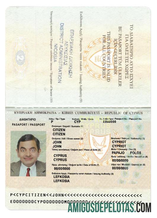 Siprus paspor versi 2 templat