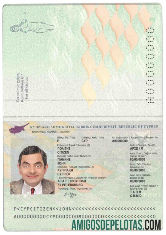 Siprus paspor templat