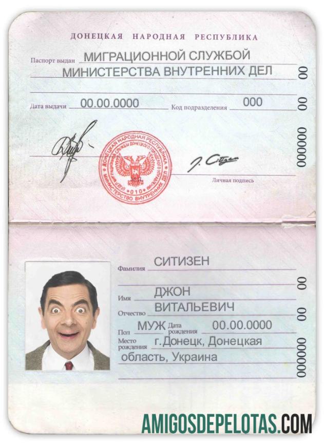 Donetsk PeopleΓÇÖs Republic paspor desain