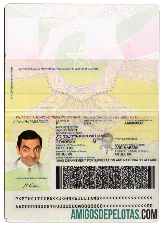 Etiopia paspor pratinjau