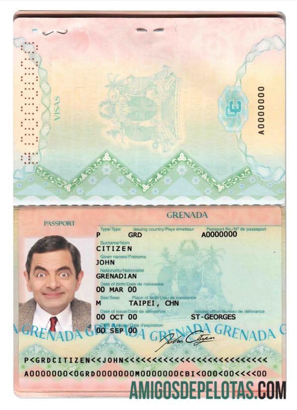 Grenada paspor sampel