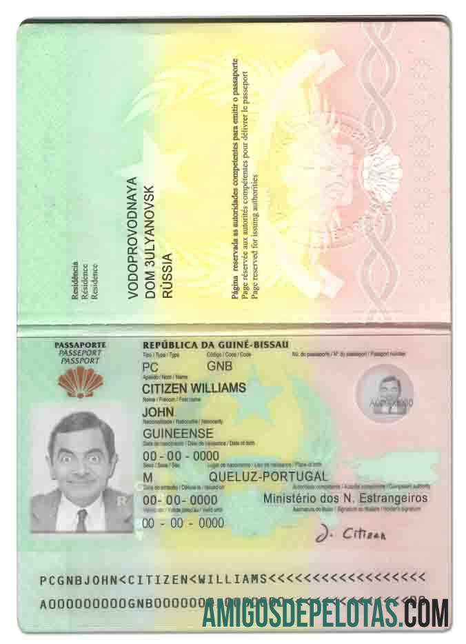 Guinea Bissau paspor templat